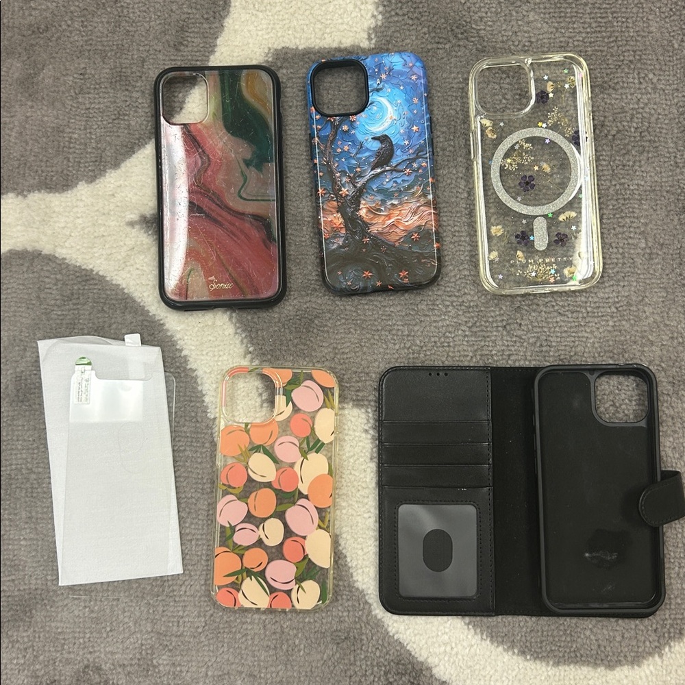 iPhone 13/14 Assorted Pink, Black and Clear Smartphone Cases - Multi-Pack